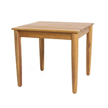 Load image into Gallery viewer, Outdoor Square Side Table With Slatted Top And Wood Frame - Teak
