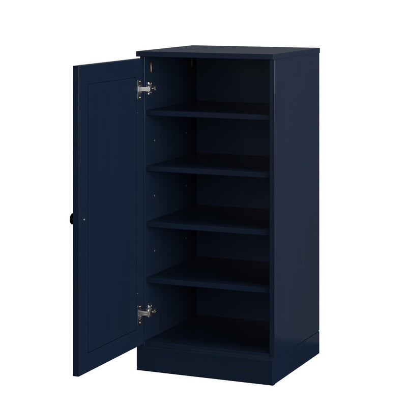 Ten Pair Solid Woodshoe Storage Cabinet (752071) - Navy Blue