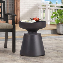 Load image into Gallery viewer, Outdoor Lightweight Concrete End Table With Half Sphere Top - Copper
