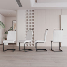Load image into Gallery viewer, Modern Dining Chairs With High Back Upholstered Design Metal Legs
