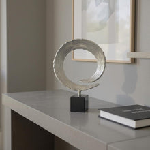 Load image into Gallery viewer, Marble Tabletop Sculpture (354695) - Black / Silver
