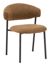 Load image into Gallery viewer, Fabric Open Back Dining Side Chairs (Set of 2) - Brown / Black
