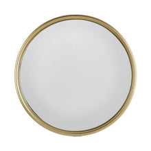 Load image into Gallery viewer, 10" Round Iron Textured Framed Accent Mirror - Gold
