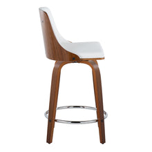 Load image into Gallery viewer, Gianna - Mid-Century Modern Fixed Height Stool With Swivel With Round Footrest (Set of 2)
