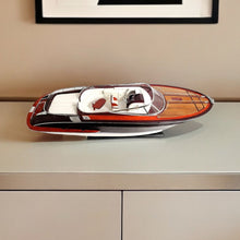 Load image into Gallery viewer, Hand Painted Riva Rivarama Luxury Yacht Exclusive Edition Model Boat - Black / White
