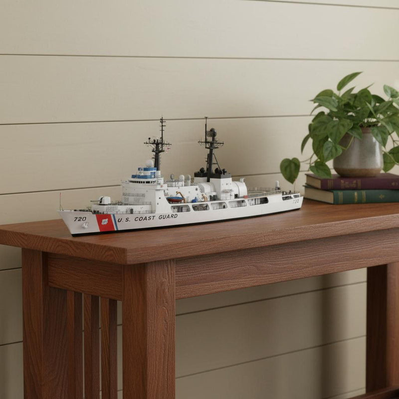 Hand Painted Model Boat (624497) - White