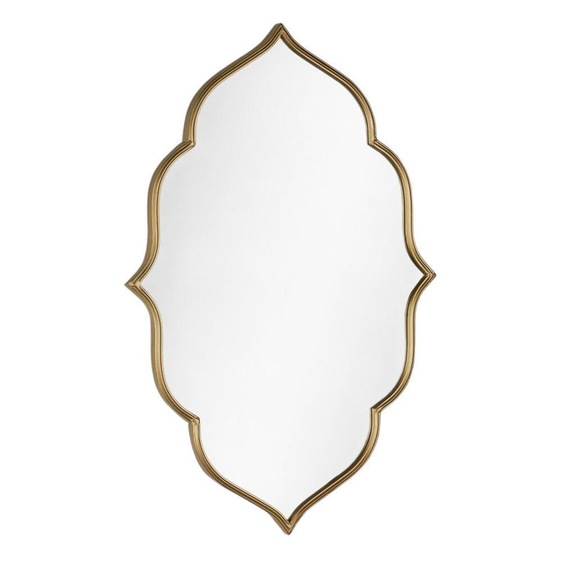32" Abstract Metal Framed Accent Mirror - Gold