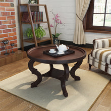 Load image into Gallery viewer, Elegant Coffee Table With Rimmed Top And Curved Design
