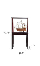 Load image into Gallery viewer, HMS Victory Hand Painted Boat With Case - Brown
