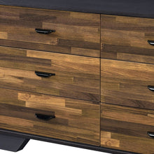 Load image into Gallery viewer, Six Drawer Double Dresser - Walnut Black
