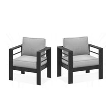 Load image into Gallery viewer, Modern All-Weather Patio Armchairs With Thick Cushions (Set of 2)
