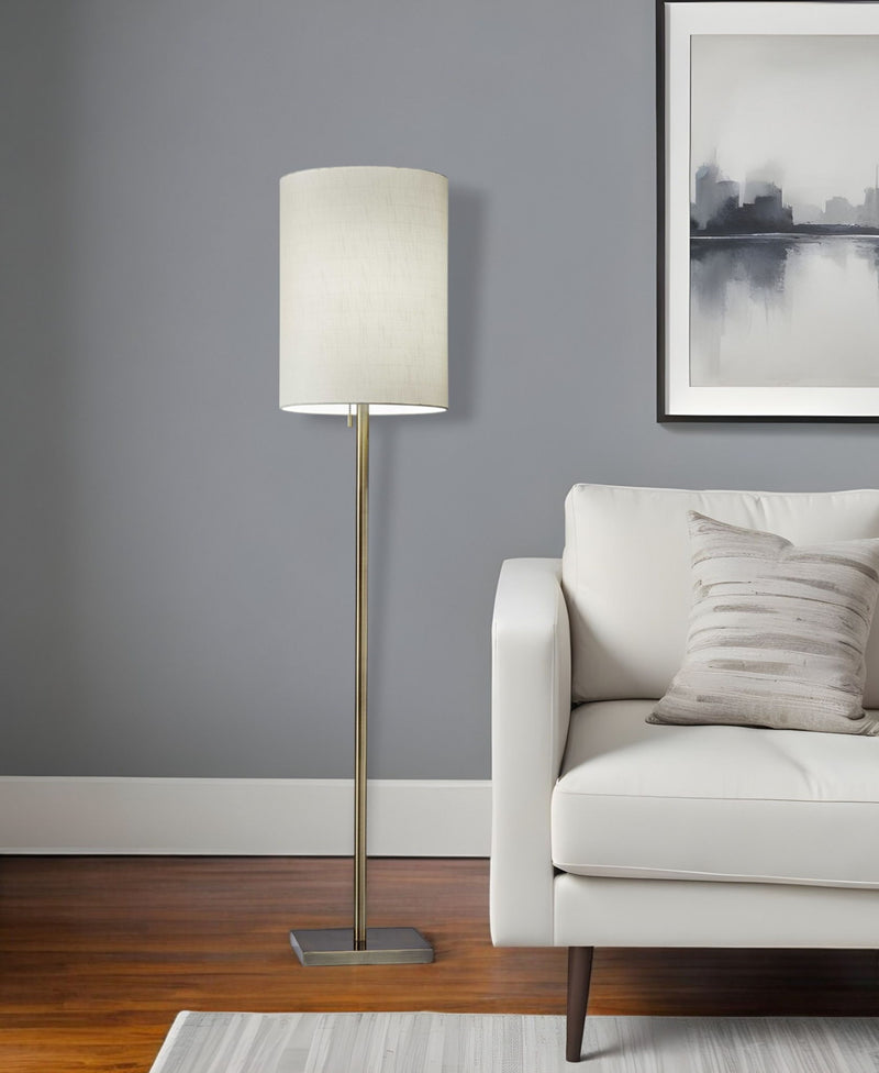 Floor Lamp Classic Silhouette - Brass / White