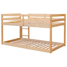 Load image into Gallery viewer, Twin over Twin Floor Bunk Bed,Natural(New SKU:W504P148543)
