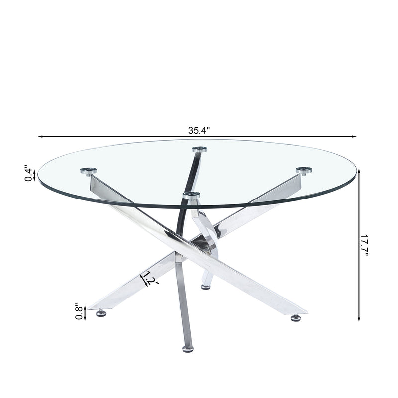 Round Table With Angular Slanted Legs