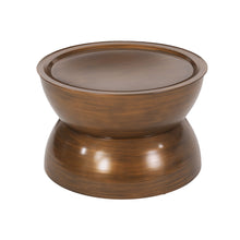 Load image into Gallery viewer, Iron Round Pedestal Coffee Table - Brown
