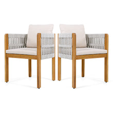 Load image into Gallery viewer, Outdoor Dining Chairs With Mix Rope Handles (Set of 2)
