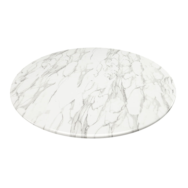 32" Marble And Metal Dining Table - Gold