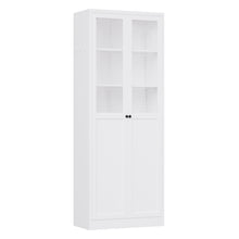 Load image into Gallery viewer, Tall Metal Kitchen Pantry Cabinet With Adjustable Shelves And Silent Magnetic Doors - White
