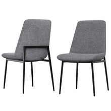 Load image into Gallery viewer, Solid Wood Dining Parsons Chairs (Set of 2) - Gray / Black
