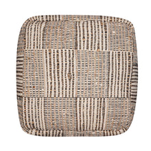 Load image into Gallery viewer, Cotton Cube Geometric Pouf Ottoman - Brown
