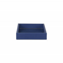 Load image into Gallery viewer, 10" Rectangular Wood Handmade Tray - Navy Blue
