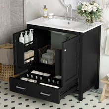 Load image into Gallery viewer, Bathroom Vanity With Single Sink, Combo Cabinet Undermount Sink, Bathroom Storage Cabinet With Two Doors And A Drawer, Soft Closing, Multifunctional Storage, Solid Wood Frame
