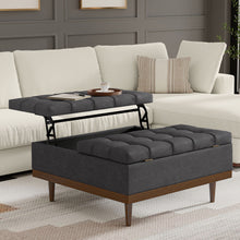Load image into Gallery viewer, Mariah - Upholstered Lift Top Table Storage Ottoman
