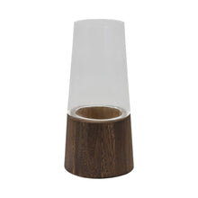 Load image into Gallery viewer, Tapered Table Vases With (Set of 2) - Brown / Clear
