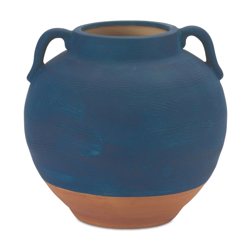 Round Urn (632622) - Blue / Terra Cotta