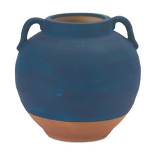 Load image into Gallery viewer, Round Urn (632622) - Blue / Terra Cotta
