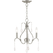 Load image into Gallery viewer, Three Light Dimmable Chandelier With Shades - Nickel

