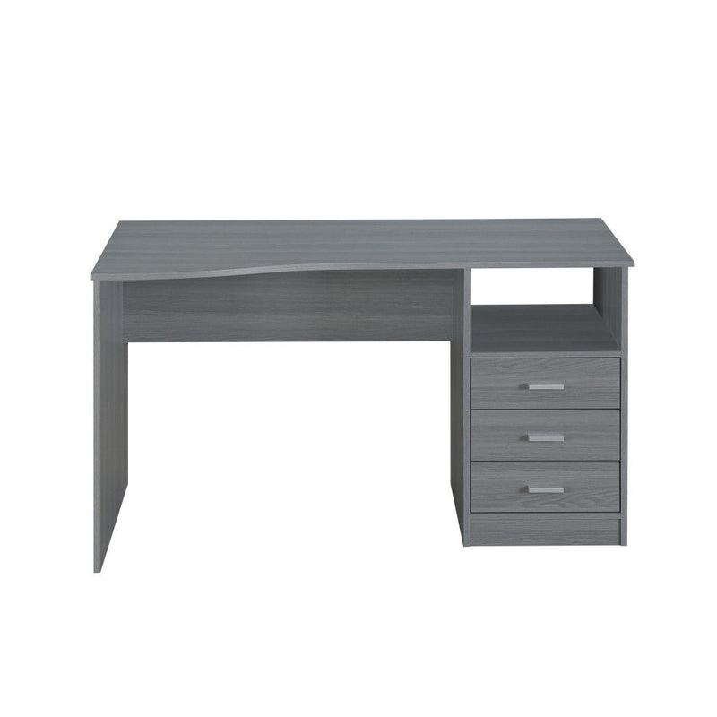 Pedestal Computer Desk With Three Drawers (723757) - Gray