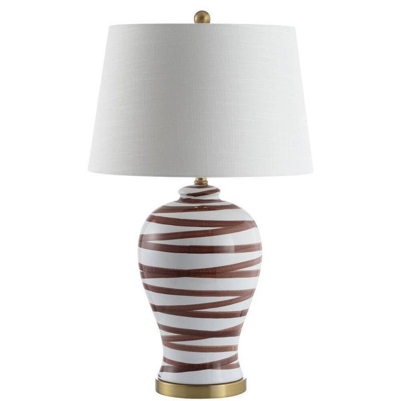 29" Novelty Table Lamp With Drum Shade - Brown