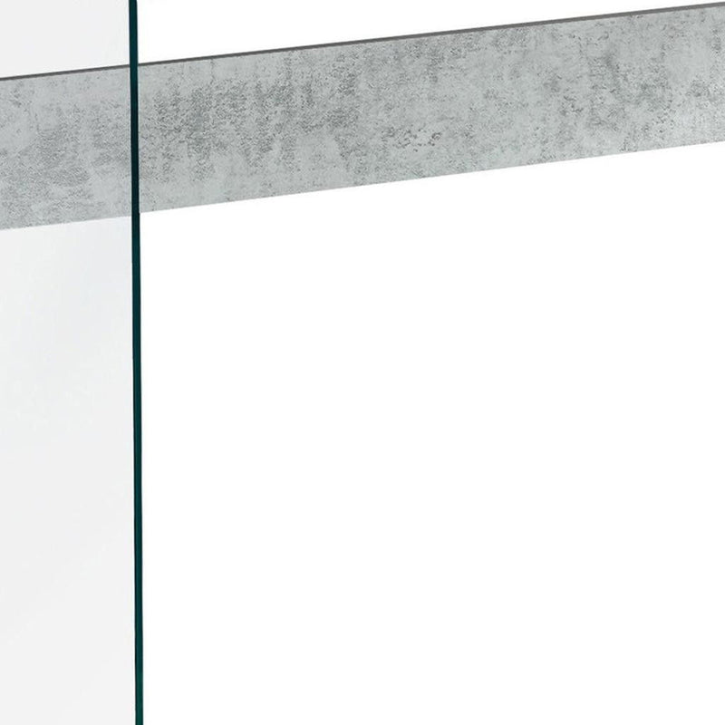 Solid Console Table - Gray And Clear