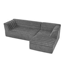 Load image into Gallery viewer, Upholstered L-Shaped Modular Sectional Sofa With Chaise, Wave-Shaped Armrest
