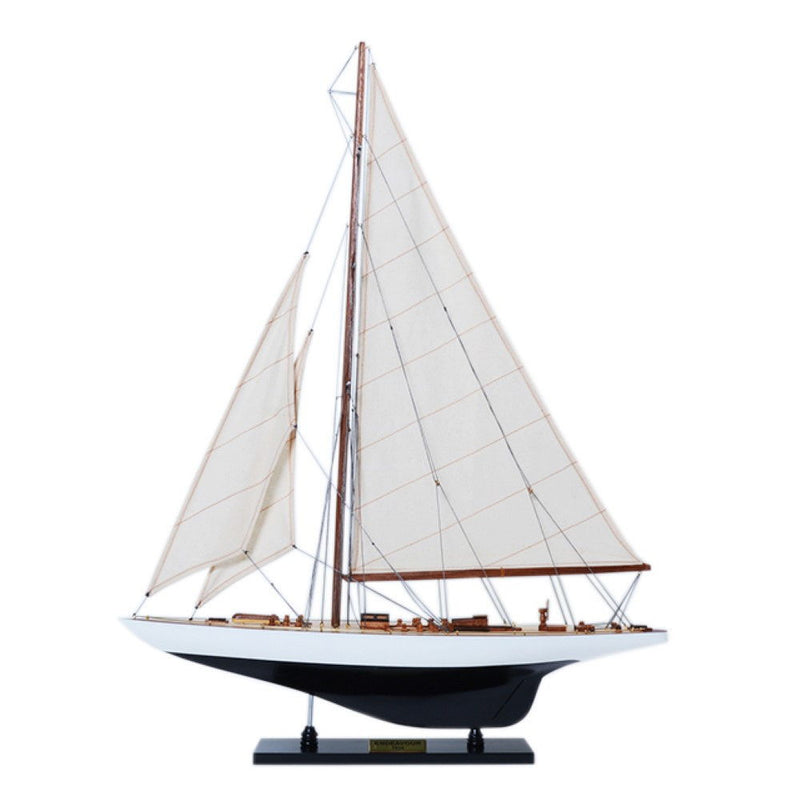 Hand Painted Model Boat (624694) - White / Black