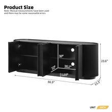 Load image into Gallery viewer, TV Stand With Fluted Tambour Style Door
