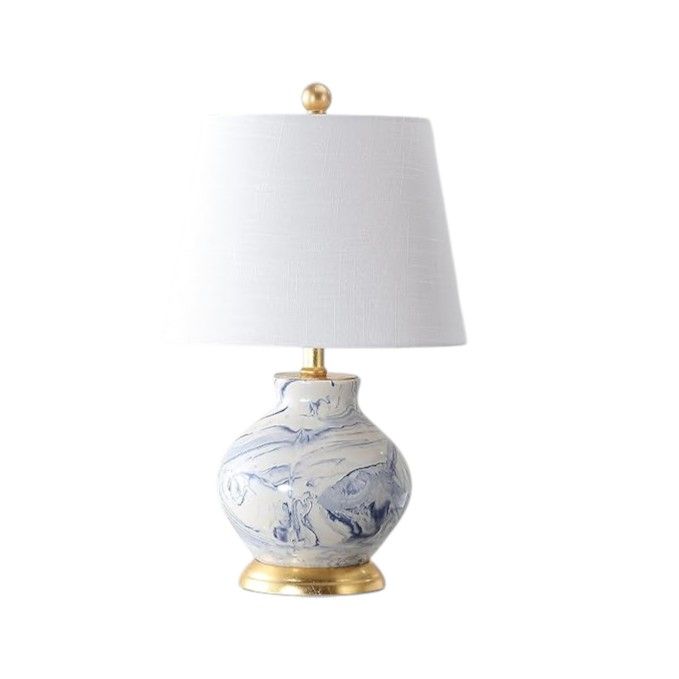 21" Novelty Table Lamp With Empire Shade - Blue