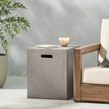 Load image into Gallery viewer, Modern Tank Holder Side Table With Smooth Concrete Surface
