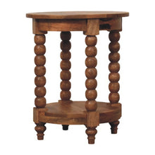 Load image into Gallery viewer, Solid Wood Round End Table With Shelf (719341) - Brown
