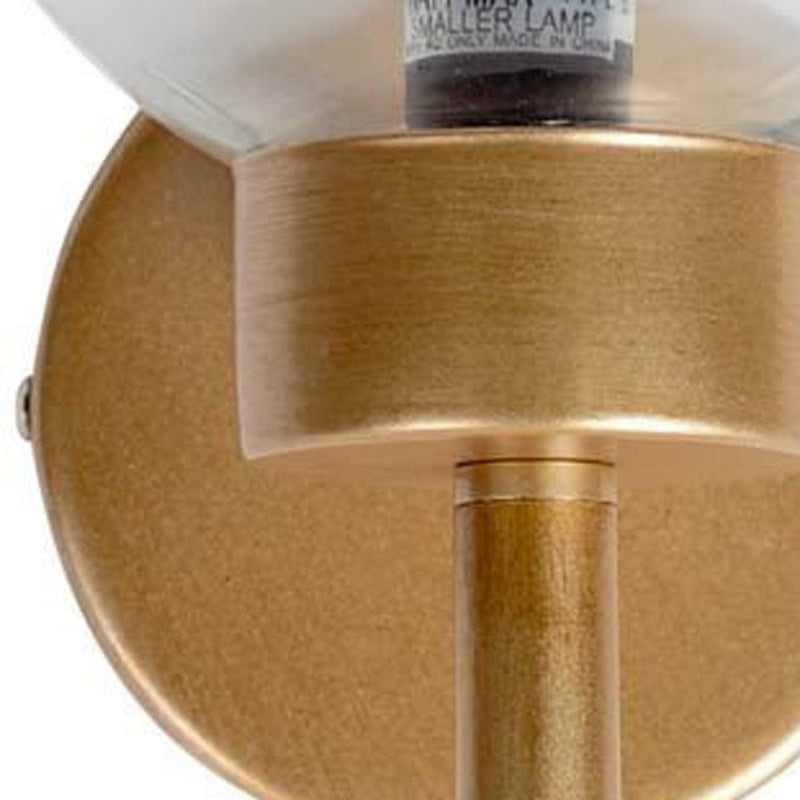 12'' Metal Glass Corner Wall Light - Gold