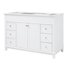 Load image into Gallery viewer, Bathroom Vanity Cabinet Only, 6 Soft Close Drawers &amp; Double Doors With 2 Tier Shelves - White
