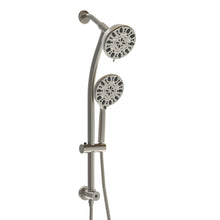 Load image into Gallery viewer, Multi Function Dual Shower Head Shower System With 4.7" Rain Showerhead, 7 Function Hand Shower, Adjustable Slide Bar
