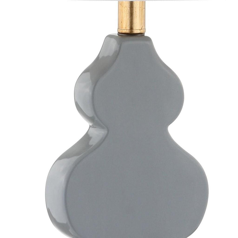 29" Novelty Table Lamp With Drum Shade - Gray
