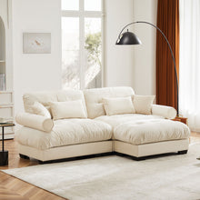 Load image into Gallery viewer, Super Comfort Oversized Modular Sectional Sofa With Movable Ottoman

