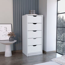 Load image into Gallery viewer, 18" Five Drawer Standard Chest - White

