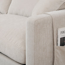 Load image into Gallery viewer, 107.87&#39;Sectional Sofa Couch With 1 Ottoman,Seat Cushion and Back Cushion Removable
