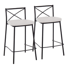 Load image into Gallery viewer, Modern Charlotte - Contemporary Fixed Height Counter Stool (Set of 2)
