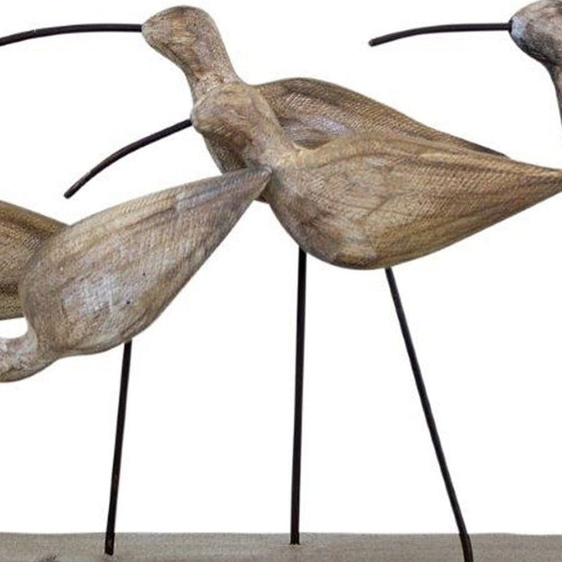 Coastal Plover Birds Tabletop Sculpture - Natural / Sand