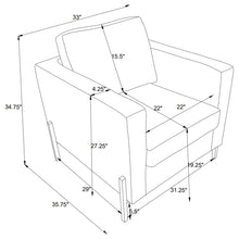 Load image into Gallery viewer, Schwan - Upholstered Track Arm Accent Chair - Oatmeal
